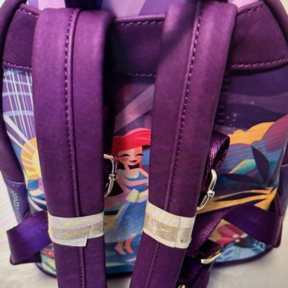 Disney Princess Loungefly Castle Little Mermaid Ariel Backpack - Picture 4 of 7